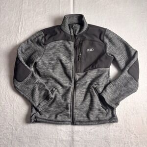 Audi‎ Full Zip Long Sleeve Sweatshirt Men's Medium Zipper Broke But Zips Up *